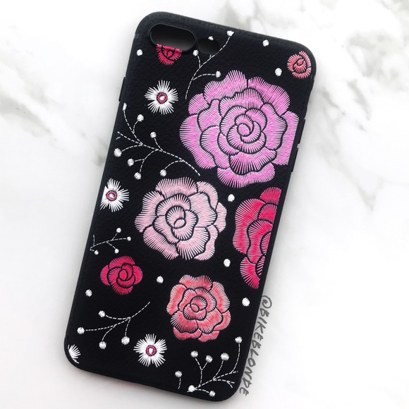 NEW iphone 7/8 Floral Embossed Stitch Soft Case - Picture 3 of 3